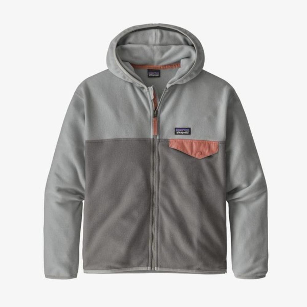 Patagonia Kids Micro D Snap-T Fleece Zipper Jacket Size XXL Gray Girls Boys